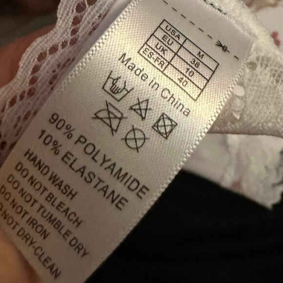 Cherry Print Lace Mid Rise Thong Panties - Picture 6 of 6